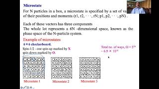 Microstate and Macrostate Lecture by Bimal Kumar Sarkar [upl. by Clay]