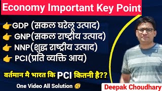 Exam Important Point  Economic Key Points  GDP GNP NNP NI PCI  सामान्य ज्ञान  ECONOMY [upl. by Sabir]