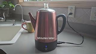 Review amp Timed Brewing of the Moss amp Stone Percolator Coffee Maker [upl. by Ajna]