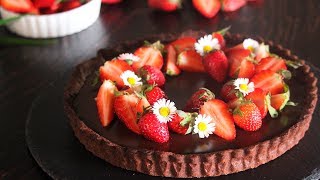 Strawberry Chocolate Tart  How Tasty Channel [upl. by Eniamreg298]