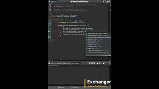 0055 Java Concurrency Exchanger java programming coding shorts [upl. by Iviv]