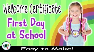 Back to School welcome Certificates for 1st graders  Printables for Teachers [upl. by Anelec]