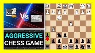 Aggressive Chess Engine Game Uralochka 341a vs Stash 340 Watch and Learn Chess [upl. by Drofnil]