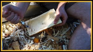 Schale schnitzen  herstellen  Outdoor Bushcraft Deutschland [upl. by Suzy102]