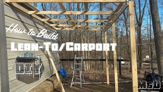 How To Build Carport\LeanTo diy howto [upl. by Caputo776]