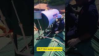 Solar Water Heater Installation [upl. by Orella902]