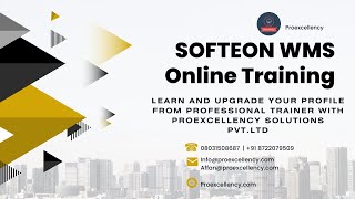 SOFTEON WMS Online Training  Learn Softeon WMS Training with top trainer [upl. by Cesare]