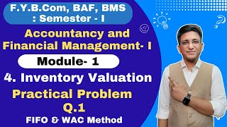 FYBCOM  FYBAF  Inventory Valuation  Chapter 4  Semester 1  FIFO  Practical Problem Q1 [upl. by Ramgad697]