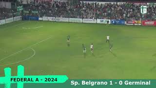 FÚTBOL PROFESIONAL • Resumen del encuentro entre Sportivo Belgrano 1 Germinal 0 [upl. by Lais617]