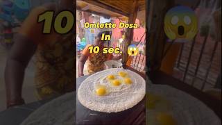 Street side 10 second omlette dosa 🥵shorts streetfood [upl. by Sedruol]