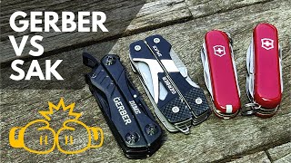 Gerber vs Victorinox Swiss Army Knives  Keychain Multitools [upl. by Grange]