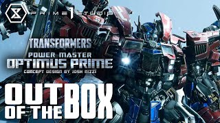 Power Master Optimus Prime  OUT OF THE BOX  Prime 1 Studio [upl. by Eniamret939]