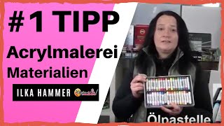 Acrylbilder malen  Ölpastell Stifte  1 Tipp  8 besten Materialien zum Acrylbilder malen lernen [upl. by Acinahs]