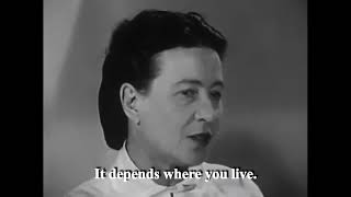 Simone de Beauvoir on Love Jealousy Women amp Marriage 1959 [upl. by Rubina]