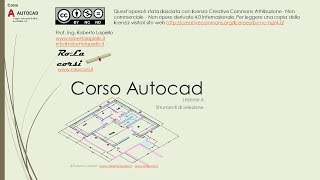 Corso Autocad  Lezione 6  Strumenti di selezione [upl. by Ellwood119]