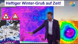 Heftiger WinterGruß mit Sturm Regen amp Schnee auf Zeit Wettervorhersage 16241124 Polarwirbel [upl. by Erina]