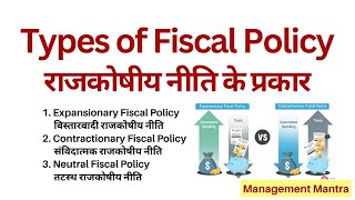 Types of Fiscal Policy  1 Expansionary Policy 2 Contractionary Policy 3 Neutral Policy [upl. by Borman]