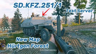 SDKFZ2511 on new Map Hürtgen Forest  Enlisted Test Server [upl. by Aneerak]