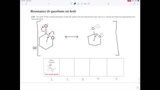 Exercise 225 a b and c  Drawing Resonance Structures for Allylic Lone Pairs [upl. by Aneram]