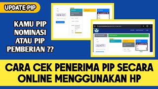 CARA CEK PENERIMA PIP NOMINASI ATAU PIP PEMBERIAN TAHUN 2024 [upl. by Ydoj]