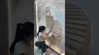 Girl made wall art shortvideo [upl. by Aihsetal271]