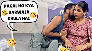 Darwaja band😍 Kissing on Cheeks😘  kiss ki baarish  Prank on Wife  🙈  CheTNAMIt pRANKs [upl. by Assilaj]