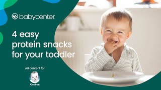 4 easy protein snacks for your toddler  Ad Content for Gerber [upl. by Darrej]