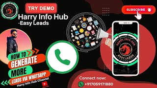 Generate Leads amp AutoSend WhatsApp Messages with Harry Info Hub  StepbyStep Tutorial  English [upl. by Keelia]