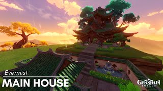 Floating Abode Evermist Main House  Serenitea Pot Design [upl. by Ylloj42]