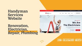 Renovation Service Website  Handyman Service Plumbing Carpentry Home Repair Theme  Boldman Theme [upl. by Christin]