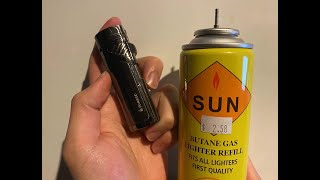 How to refill a lighter Tomolo Cigar lighter [upl. by Melena]