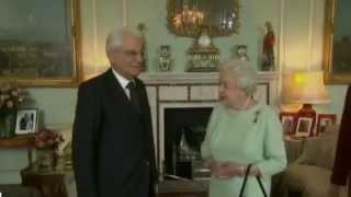 Presidente Sergio Mattarella da Regina Elisabetta dInghilterra [upl. by Aneehs]