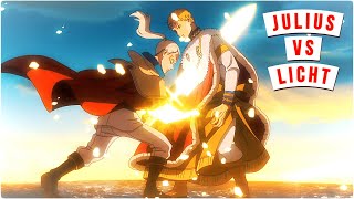 Wizard King Julius vs Licht Patri Full Fight English Dub 60 FPS [upl. by Aitnahs]