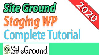 How To Setup A WordPress Staging Site On Siteground  Free One Click Solution [upl. by Glennis627]