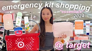 whats in my EMERGENCY KIT target shopping back to school essentials 2024 [upl. by Acino]