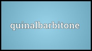 Quinalbarbitone Meaning [upl. by Yelich]