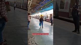 Mumbai Local Arriving amp Departing from Thane Station  Iconic Railway Scene thanestation railway [upl. by Acemahs]