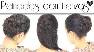 Peinados de trenzas  Hairdos with braids [upl. by Rakel]