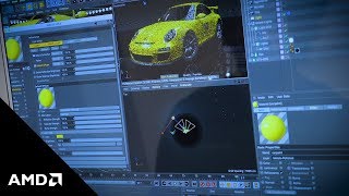 GPU rendering within Maxon Cinema4D and its native integration of Radeon ProRender [upl. by Rambort]