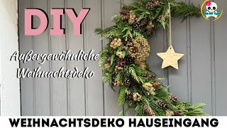 DIY TÜRKRANZ mal anders  WEIHNACHTSDEKO für den HAUSEINGANG [upl. by Kenlee]