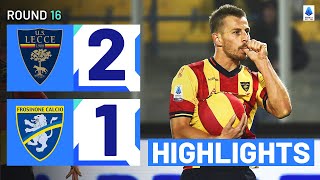 LECCEFROSINONE 21  HIGHLIGHTS  Lecce leave it late to edge visitors  Serie A 202324 [upl. by Eerihs]