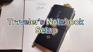 Travelers Notebook Setup Left Handed Writer [upl. by Nikral]