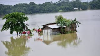 Train view flooded area near Agartala Tripura  Agartala flood  Agartala railway station [upl. by Aneele176]