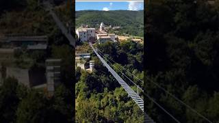 Ponte tibetano più alto dEuropa in Umbria [upl. by Inatsed25]