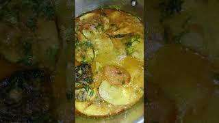 কচুর ছড়া দিয়ে তেলাপিয়া মাছ।। jannatskitchen966 shortviral recipe shortvideo shortsfeed shorts [upl. by Barnie]