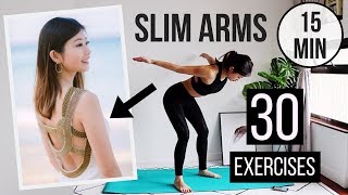 SLIM ARMS  GET RID OF FLABBY FAT 30 Best Exercises in 15 min TABATA Results in 2 Weeks ◆ Emi ◆ [upl. by Adnovay446]