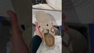 TAUPE BIRKENSTOCK BOSTON CLOGS unboxing birkenstocks shoeunboxing [upl. by Lazarus]