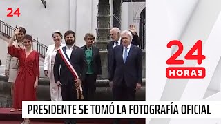 18 de septiembre Presidente Boric se tomó la fotografía oficial junto a su gabinete 24 Horas TVN [upl. by Eidorb]