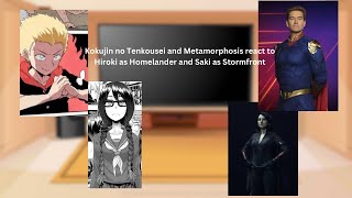 16 Kokujin no Tenkousei and Metamorphosis react to Hiroki as Homelander and Saki as Stormfront [upl. by Arakahs]