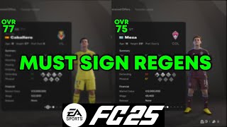 Best Regens in FC25 Career Mode Season 1 [upl. by Karine]